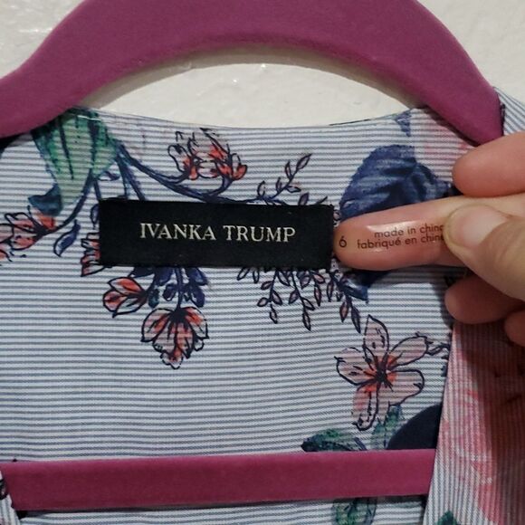 Ivanka Trump Floral Wrap Dress Size 6 - Picture 12 of 14